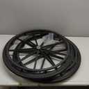 (1PR,Black) Wheelchair rear wheel replacement 24x1"wheel,Rear Wheel Assembly for 16-18-20 Inch Wheelchairs, Replacement parts (24 * 13/8(2count))