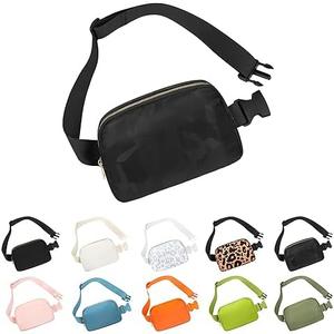 Pack of 2, Frenou Waist Belt Bag Fashion Fanny Women and Men Gift Waist Pack With Adjustable Strap For Travel Running Hiking Walking Camo Black