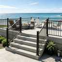 36 in x 5 Ft Modular Black Stainless Steel Stair Railing Kit