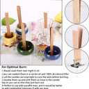 100 pcs Wooden Candle Wicks for Candle Making 0.75 * 5.1 inch Crackling Wood Wicks/Smokeless Candle Wick with Metal Base Clip 50 Sets