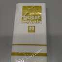 Guest Towels White Gold Line, 1/6 Fold, 24/20ct, Case of 480 (24 packs x 20), 1 Count