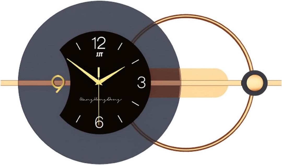 Ergocar Simple Metal Wall Clock, Tick-Free and Silent Modern Metal Wall Clock, Suitable for Decorating Living Rooms, Entrances, Kitchens, Bedrooms, and Offices (JT219631.49*14.96)