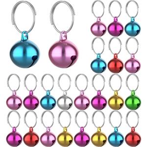 Outus 24 Sets of Cat Bells for Cat and Dog Collar Pendant Pet Bell Pet Pendant Accessories (Mixed Color)