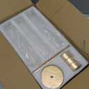 Glass Hurricane Candlestick Holders Gold - Romadedi Set of 6 Taper Candle Holder Bulk Tall Clear Glass Cylinder Table Centerpiece Wedding Decor Party Birthday Christmas Home Decorations