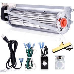 GFK4B Blower Fan Kit for Heatilator NDV4236I, Temco, Majestic, Lennox, Monessen, CFM, Vermont Castings Fireplaces, Rotom HB-RB74K R7-RB74K. FK4 GFK4A GFK4 Heatilator Fireplace Replacement Parts.