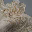 Women Bridesmaid Dress with Scarf Strapless Pleated Flowy Formal Evening Gown Maxi Dresses (Gold, S)