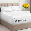 Extra Deep Pocket King Sheets - 4 Piece Breathable & Cooling Bed Sheets - Hotel Luxury Bed Sheet Set - Soft, Wrinkle Free & Comfy - Easily Fits Extra Deep Mattresses - Deep Pocket White Sheets Set