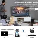 1Mii B03+ Bluetooth Transmitter Receiver for TV Home Stereo, Long Range Bluetooth 5.3 Adapter for TV Audio with Screen, aptX Low Latency & HD & Adaptive, Optical RCA AUX 3.5mm Inputs/Outputs
