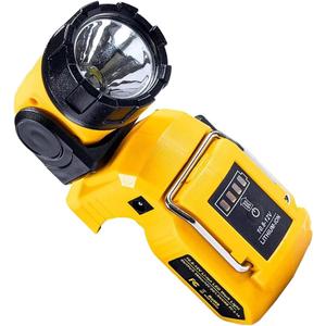 Flashlight LED Work Light for Dewalt 10.8V-12V Rechargeable Rotatable Torch Lamps Outdoor LED Work Light for Dewalt 12V MAX Li-ion battery DCB124 DCB120 DCB123 DCB127 (Tool Only)