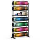 3D Printer Filament Storage Rack with Removable Basket, 7-Tier Heavy Duty Metal Spool Organizer Holds 84 Spools, Large Capacity Shelf for 3D Printing Station, Workshop, Office & Studio