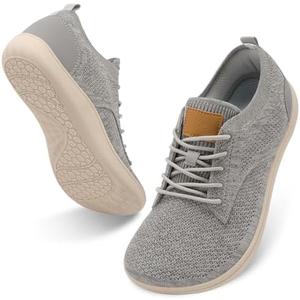 relxfeet Men's Dress Sneakers Fashion Oxfords Business Casual Shoes Wide Toe Box Barefoot Zero Drop Walking Shoes 44/10W