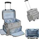 LIWSHWZ Rolling Teacher Bag With Wheels,Teacher Bag with Accordion File Organizer for up to 15.6" Laptop,Thickened Trailer Leg Detachable Trolley for Teaching& Office Supplies Storage17.39.813.4"