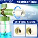 Pressure Washer Foam Cannon & Dual Connector Accessory, Double Tip Attachment for Pressure Washer Soap Cannon, 7 Power Washer Nozzle Tips, 1/4 Quick Connect, 4000 PSI Car Foam Sprayer