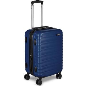 Amazon Basics 21" Hardside Carry-On Luggage, Hardshell Suitcase With Wheels, Expandable For Up to 25% More Space, With Scratch-Resistant Surface, Four Multi-directional Wheels, Navy Blue