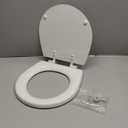 BEMIS TC50TTA MARINE Toilet Seat, Small Toilet Seat Made for Boats and RVs, Durable Wood, White (14.88"L x 13"W, White, 1 Pack)