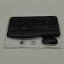 Wireless Keyboard and Mouse Combo  Ergonomic Wave Key, Built-in Leather Soft Palm Rest, 2.4G Full Size, 8 Hotkeys, 6-Button Mouse with 4-Level DPI, Dual USB-A/USB-C, Windows & macOS Compatible