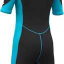 Hevto Kids Wetsuit Shorty for Boys Girls Child Toddler Size 4T Year 2mm Neoprene Front Zip Wet Suit in Cold Water Thermal for Swimming Surfing (K1S-Blue, 4)