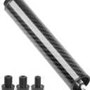 Pool Cue Extension with 3 Bumpers Carbon Fiber Billiard Cue Extender Pool Cue Accessories (6 inches extension)