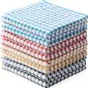 Oeleky Dish Cloths for Washing Dishes, Kitchen Washcloths Dishcloths | Good absorption, for cleaning drying wiping, dish cloths ,quick dry, 100% cotton,12x12 inches, pack 8, small dish towels
