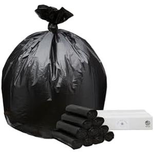 Top Knot Bags 45 Gallon Garbage Trash Bag 40X46" 1.2 Mil Black 100 Count Can Liner Bulk 40 Gallon 41 Gallon 42 Gallon 43 Gallon 44 Gallon Made in USA