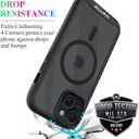 wahhle Compatible with iPhone 15 Plus Case, Magnetic Wireless Charging Built in Screen Protector Full Body Shockproof Slim Fit Bumper Protective Phone Cover 6.7'' Men Women-Black/Clear