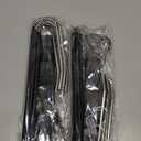 Pants Hangers Space Saving - 2 Pack Closet Organizer and Storage Jean Hangers, Stainless Steel Anti-Slip Clothes Hanger Scarf Holder for Pants Jeans Leggings Trousers Pant Rack, Black