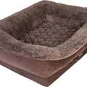 Beautyrest Ultra Plush Cuddler Dog Bed (Large, Brown)