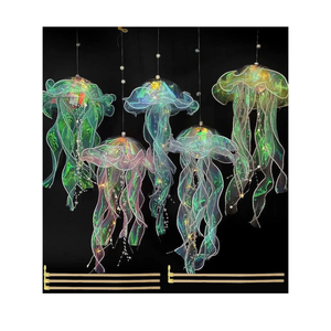 Jellyfish Light Hanging Decor - 18pcs Jellyfish Lamp Ceiling Decor for Under The Sea Party Decorations
