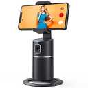 camrola Auto Face Tracking Phone Holder, No App Required, 360° Rotation Face Body Phone Tracking Tripod Smart Shooting Camera Mount for Live Vlog Streaming Video, Rechargeable Battery-Black