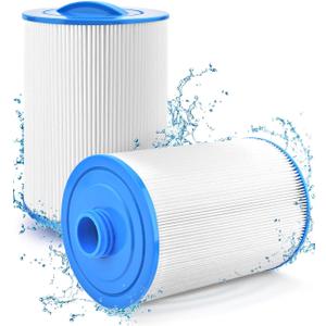 PACETAP 1 1/2" SAE Thread Screw in Spa Hot Tub Filter Replacement 2 Pack Compatible with Pleatco PWW50P3, for Unicel 6CH-940, for Filbur FC-0359, for Waterways 817-0050, for Viking spa Filter (Standard White)
