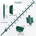 Metal Fence Posts, Splicing 6 FT Green Heavy Duty U Posts, No Dig T Posts for Fences Wire Mesh, Perfect for Temporary Fencing, Electric Fence Wire, Corner Anchor - 16 Packs