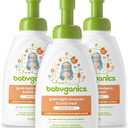 Babyganics Baby Shampoo + Body Wash Pump Bottle, Orange Blossom, Non-Allergenic and Tear-Free, 16 Fl Oz (Pack of 3), Packaging May Vary