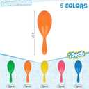 LovesTown 15PCS Plastic Mini Colorful Maracas for Kids Toy Musical Instruments Noisemaker for Party Favors Toddlers Gift