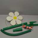 Crazy Daisy Sprinkler, 360 Rotating Dancing Flower Water Sprinkler, Decorative Watering Tool, Easy Hose Connection, Sturdy Material, 76cm, for Gardening (White)