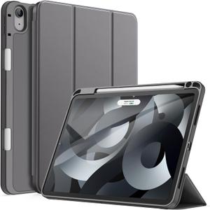 JETech Case for iPad Air 11-Inch M4/M3/M2 (2026/2025/2024), iPad Air 5/4 (2022/2020 5th/4th Generation 10.9-Inch) with Pencil Holder, Slim Tablet Cover with Soft TPU Back (Space Gray)