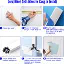 Cord Hider Self-Adhesive 235in(15x L15.7) Cord Covers for Wall Mounted TV Wires on Wall Cable Hider Wall Kit Cable Management Organizer with 78in Wall Cord Hider 6ft Floor Cord Cover-White