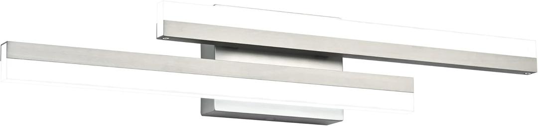 PRESDE 24 Inch Vanity Light Brushed Nickel Bathroom Light Fixtures Over Mirror LED Modern Bath Lighting Bar Dimmable