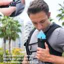 Zelvot Running Vest for Women Men, USA Original Patent, Adjustable Chest Straps Running Hydration Vest with 500ml Soft Flask, Lightweight Breathable Reflective Running Vest for Marathon (Black, M/ L)