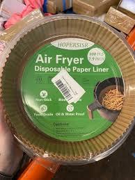 Air Fryer Liners Disposable 100PCS-6.3 inches, Tiktok Must Have for Kitchen, Unbleached Non-Stick Baking Parchment Sheet