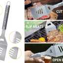 Bonsai Tree Dad Birthday Gifts from Daughter, Gifts for Dad, Best Dads Ever Gift for Fathers Day - Cool Grilling BBQ Present for Father from Son - Daddy Stainless Steel Metal Tool Heavy Duty Set 4