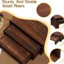 3-Tier Wooden Cupcake Stand & Display Risers, for Food Desserts & More, Sturdy & Reusable