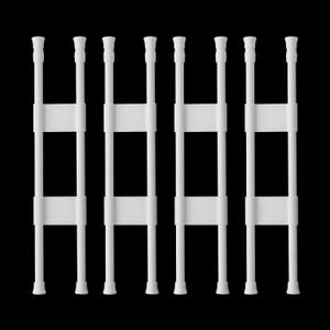 4 Sets Double RV Refrigerator Bars, 15.8-27.6 Inches Non-Slip Adjustable RV Fridge Tension Rods, for Camper Refrigerator, Kitchen, Bookshelf, Cupboard-White