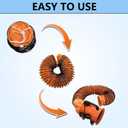 12Inch × 32FT PVC Duct Hose Protable HVAC Duct Hosing for Utility Blower Fan Flexible Duct Hosing with D-Ring & Ajustable Rope