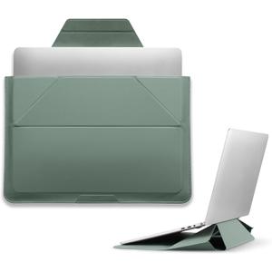 MOFT Laptop Carry Sleeve, 2-in-1 Laptop Bag & Stand for 13" MacBook Air/Pro & Dell/HP/Lenovo/Asus, Stylish Slim Computer Sleeve Bag with Expandable Storage for Computer Accessories, Seafoam