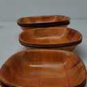 Thyle 12 Pieces Wooden Salad Bowl 6, 8 and 10 Inch Wooden Bowls, 4 of Each Size, Decorative Durable Hardwood Set for Dinner Parties Family Gathering