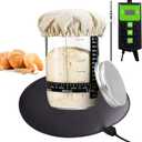 Sourdough Starter Warmer with Digital Heating thermostat, Multi Functional pad for Brewing & Fermentation, sourdough heating mat Ideal for Kitchen and Home Baking (Black)