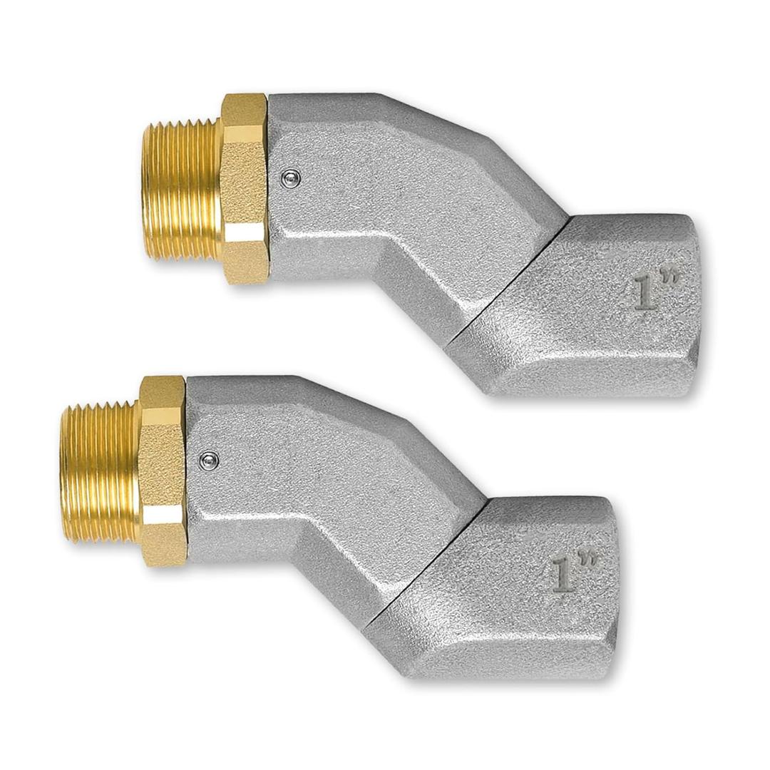 2PCS 1 Inch NPT Fuel Hose Swivel 360 Rotating Connector for Fuel Nozzle Multi Plane Fuel Plane Swivel
