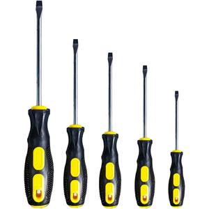 Flat Head Screwdriver Set (4 Sets in the Following Sizes Slotted Screwdriver with Magnetic Tips. Soft Ergonomic Grip from Standard or Precision Flat Screwdrivers
