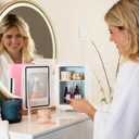 Cooluli Mini Fridge for Bedroom - Car, Office Desk & Dorm Room - Portable 4L/6 Can Electric Plug In Cooler & Warmer for Food, Drinks, Skincare Beauty & Makeup - 12v AC/DC & Exclusive USB Option, Pink, 4 Liter