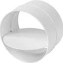 Vent Systems 4'' Inch Backdraft Damper - Backdraft Shutter - ABS Plastic Inline Duct Connector Draft/Backflow Blocker - One-Way Airflow Ducting Insert - HVAC Exhaust Connector with Valve